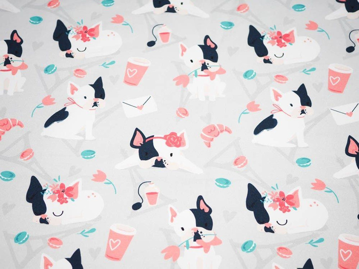 J adore Paris / peach - single jersey with elastane TE210