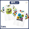 2-PACK - KINDER T-SHIRT - DINO M. 2 - Nähset (128/134)