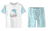 CHILDREN'S PAJAMAS "ADA" - DOLPHIN / triangles - Bamboo Single Jersey with elastan (122/128)