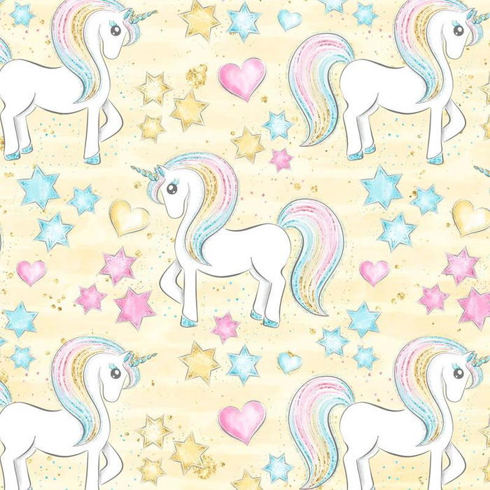 UNICORNS AND STARS (WONDERLAND) - Viscose jersey