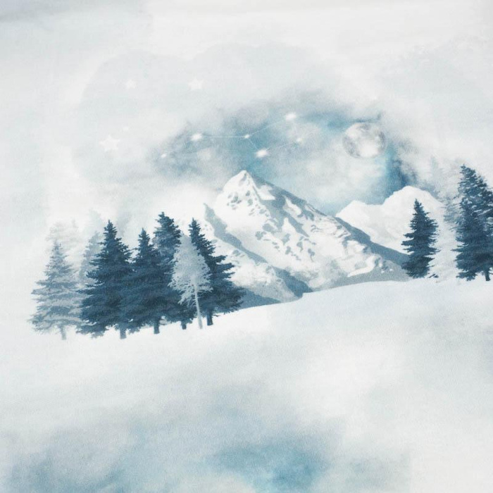 KINDERPYJAMAS "MIKI" - BÄUME UND GEBIRGE (WINTER IM GEBIRGE) - Nähset