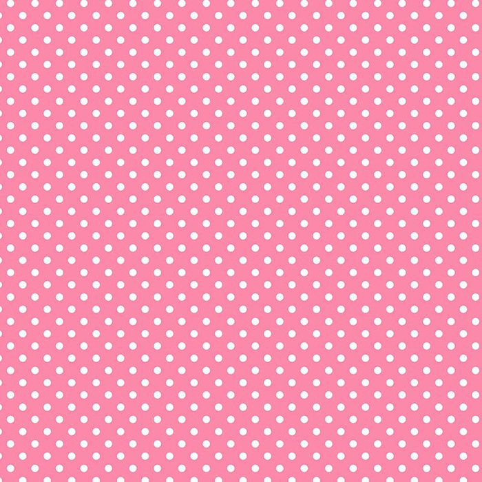 DOTS WHITE / pink - Cotton woven fabric