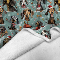 DOGS WZ. 3 / CHRISTMAS - Minky-Plüsch