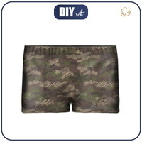 Boy's swim trunks - CAMOUFLAGE - scribble / brown 134-140
