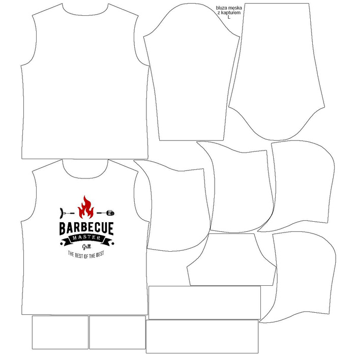 MEN’S HOODIE (COLORADO) - BARBECUE MASTER - sewing set 