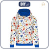 BLUZA DAMSKA (POLA) CLASSIC Z KAPTUREM - POLNE KWIATY -  dzianina pętelkowa  XXL