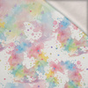 PASTEL BLOTS - teplákovina počesaná s elastanem ITY