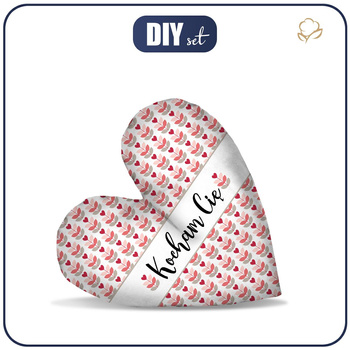 DECORATIVE PILLOW HEART - KOCHAM CIĘ / TULIPS