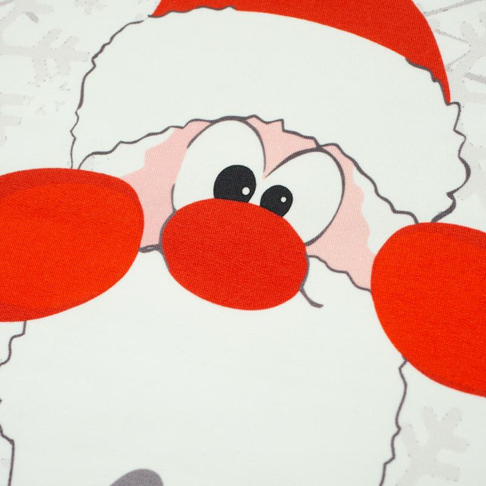 HO HO HO / biały L (75cm x 80cm) - panel dzianina pętelkowa SP250
