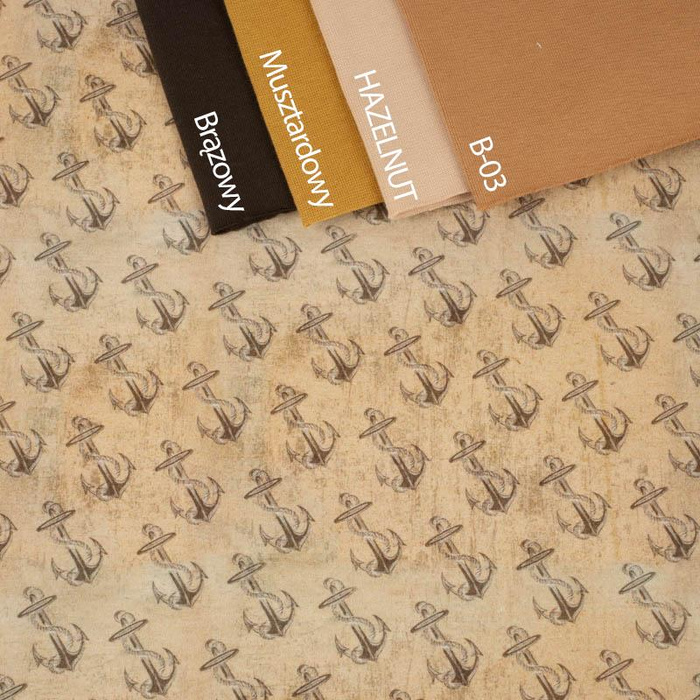 ANCHORS pat. 2 (SEA ABYSS)  - single jersey with elastane 