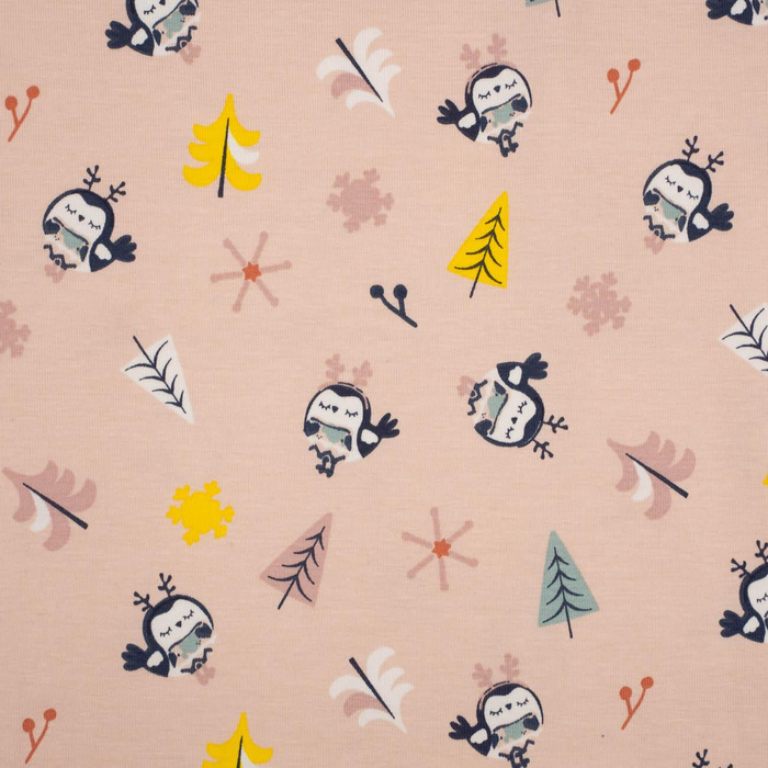 WINTER SPARROWS / salmon pink - single jersey