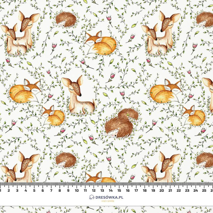 SLEEPING ANIMALS MIX (SLEEPING ANIMALS) / white - Viscose jersey