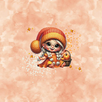 Girl cute halloween wz.9 - panel (60cm x 50cm) Panama 220g