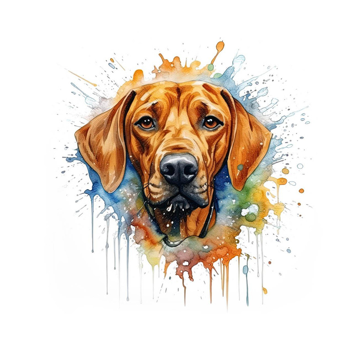 WATERCOLOR RIDGIE - panel (75cm x 80cm) brushed knitwear with elastane ITY