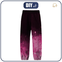 CHILDREN'S SOFTSHELL TROUSERS (YETI) - SPECKS (fuchsia) / black (98/104)