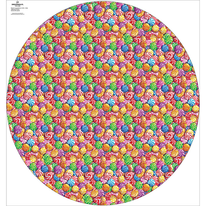 Duży panel na spódnicę z koła - KREPA - SWEETS WZ. 11
