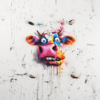 CRAZY COW - PANEL (60cm x 50cm) tkanina wodoodporna