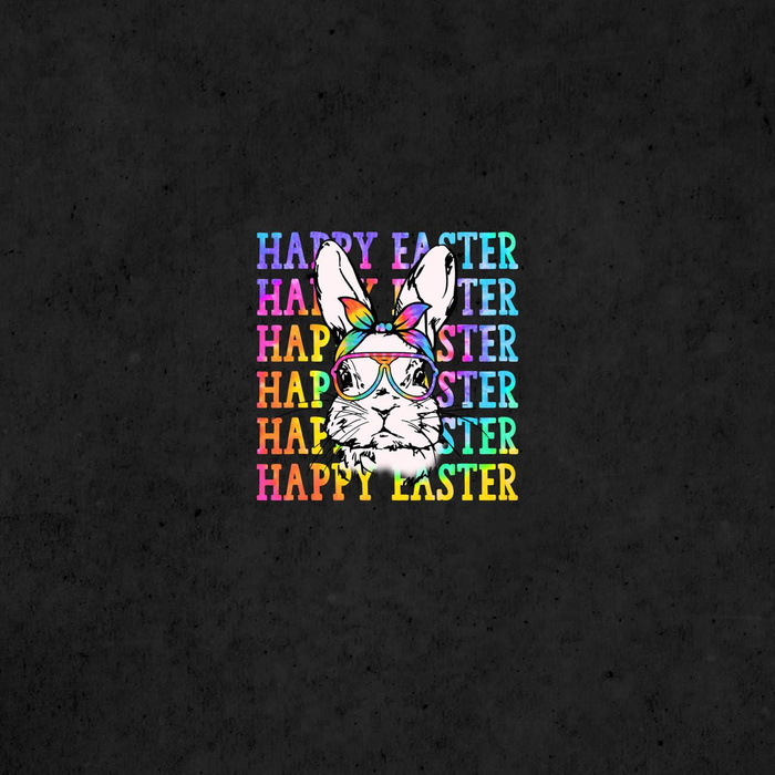 HAPPY EASTER / neon - PANEL (60cm x 50cm) looped knit fabric with elastane ITY