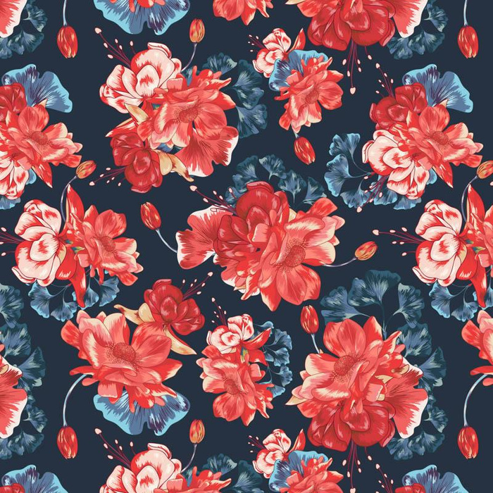 RED PEONIES (RED GARDEN)