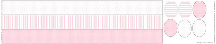 OSTERKRANZ - PUNKTE - STREIFEN / rosa - Nähset