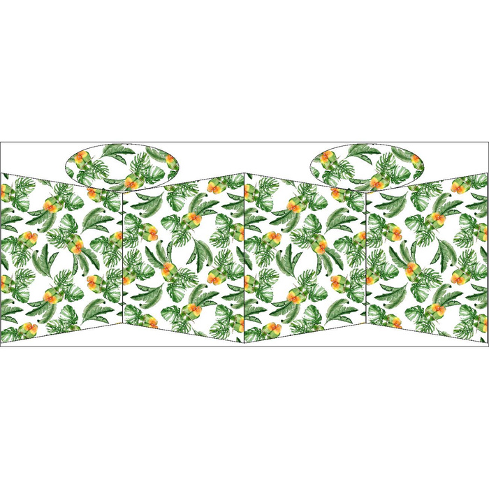 NÁKUPNÍ TAŠKA - PAPOUŠKY AGAPORNIS (JUNGLE) - Sada šití