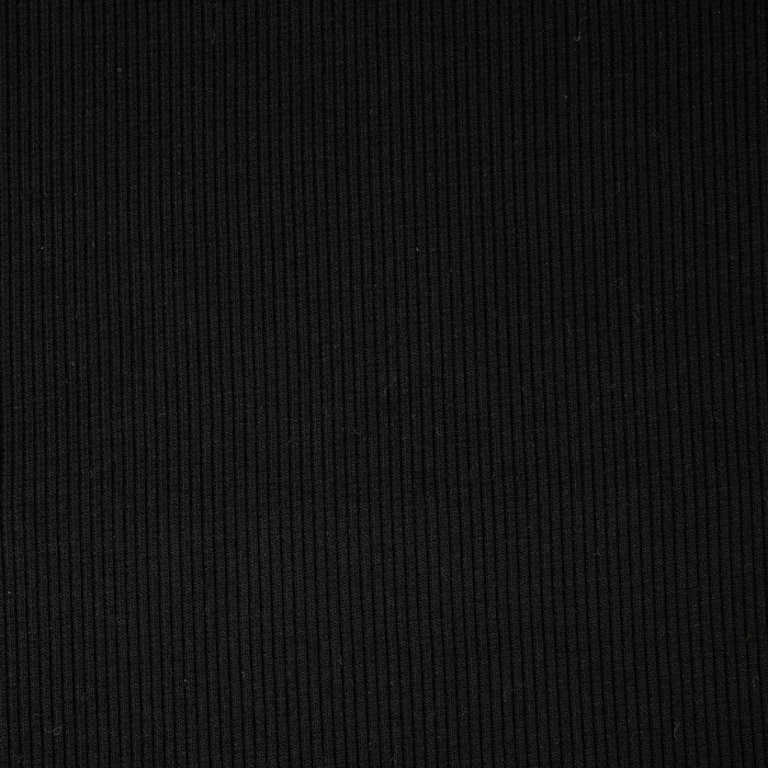 100CM D-16 BLACK - Ribbed knit fabric