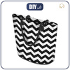 TOTE BAG - ZIGZAGS / black - sewing set