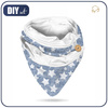 BUTTON SCARF - WHITE STARS / vinage look jeans (blue) - sewing set