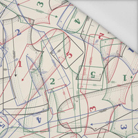 SCHNITTMUSTER (HOBBIES UND BERUFE ) - ecru / weiß - Wasserabweisende Webware