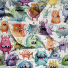 FUNNY MONSTERS PAT. 1 - Cotton muslin
