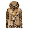 Unisex mikina s kapucí (HYDRA) - BABY GIRAFFE - Sada šití XXL