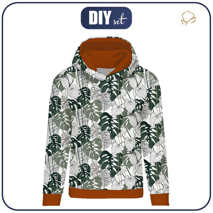 DÁMSKA MIKINA (POLA) CLASSIC S KAPUCÍ - MONSTERA 3.0 - teplákovina