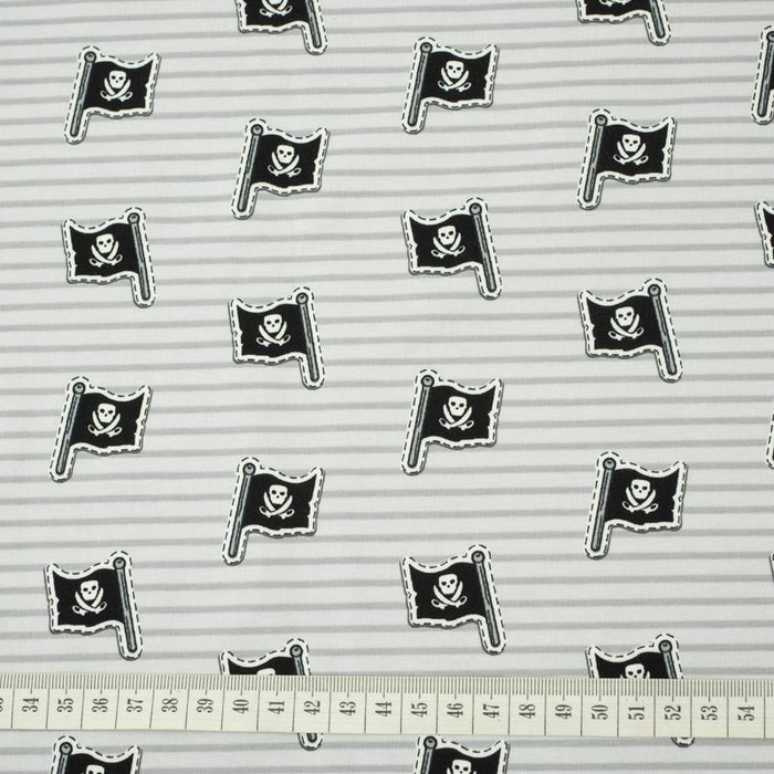 FLAG / pirates - light grey - single jersey TE210