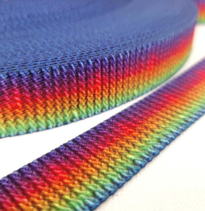 Webbing Tape with Print 25mm - Rainbow