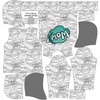 BLUZA DAMSKA (POLA) CLASSIC Z KAPTUREM - KOMIKS / wow (miętowy) - dzianina pętelkowa - M