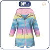 KIDS PARKA (ARIEL) - RAINBOW OCEAN pat. 1 - softshell (158-164)