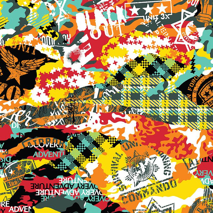 CAMOUFLAGE BUNT - Lycra 300g