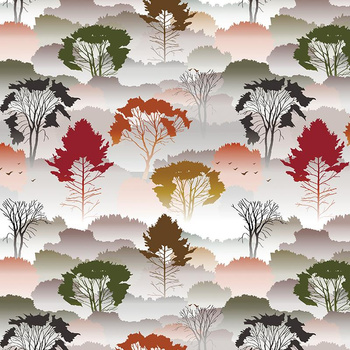 FOREST AT DAWN - Cotton woven fabric