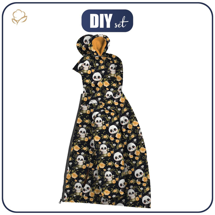 KINDERJACKE DINO (ZOE) - PANDY / BLUMEN - Nähset (146/152)