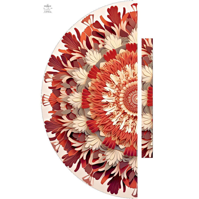 WATERCOLOR FLORAL WZ. 2 - panel na spódnicę "MAXI" - krepa