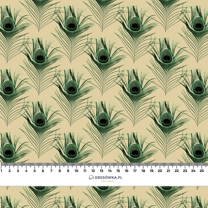 PEACOCK FEATHERS pat. 2 (SAFARI)- Upholstery velour 