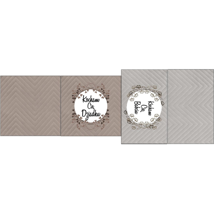 DECORATIVE PILOWS - KOCHAM CIĘ DZIADKU / KOCHAM CIĘ BABCIU - sewing set