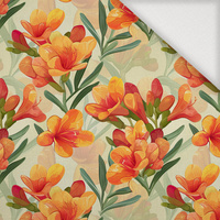 FLOWERS PAPAYA ORANGE WZ. 8 - Webware für Tischdecken