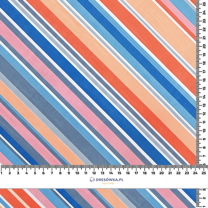 RETRO GEOMETRIC WZ. 10 - Muślin bawełniany
