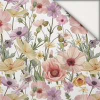 PASTEL FLOWERS WZ. 32 - lekka dzianina drapana