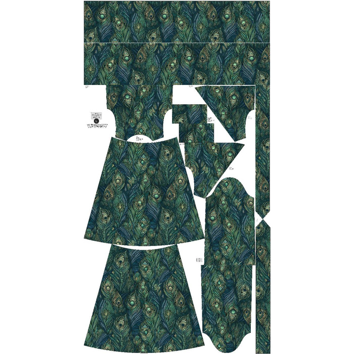 SUKIENKA KOPERTOWA Z FALBANKĄ (ABELLA) - ANIMAL SKIN wz.15 - zestaw do uszycia