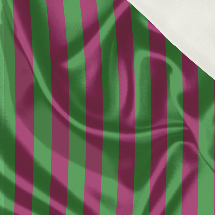 PINK-GREEN STRIPES - Satyna