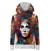 UNISEX HOODIE (HYDRA) - ABSTRACT GIRL M. 1 - Nähset S