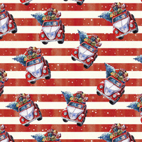 WEIHNACHTSMANN SCHLITTEN - Baumwoll Webware