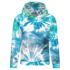 BLUZA DAMSKA (POLA) CLASSIC Z KAPTUREM - BATIK wz. 1 / niebiesko-zielony -  dzianina pętelkowa - XS